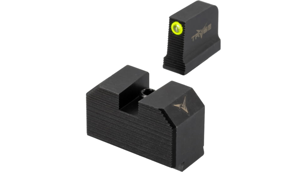 TRYBE Defense High Glow 1-Dot Tritium Night Sights for Glock 17/19/22/23/24/26/27/33/34/35/37/38/39/42/43, High, Black, 1DTSG-HI