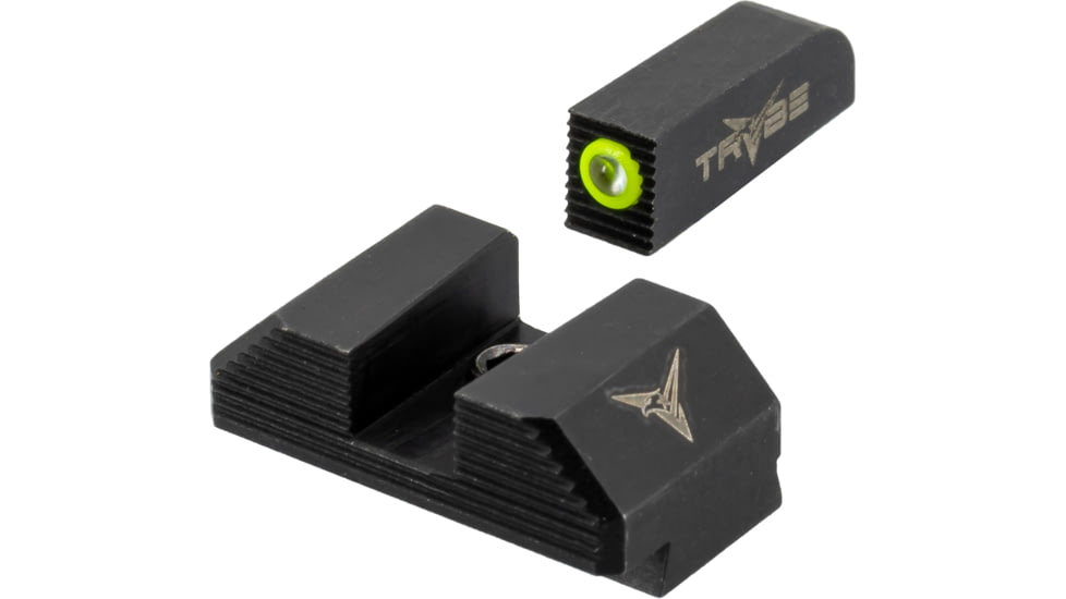 TRYBE Defense High Glow 1-Dot Tritium Night Sights for Glock 17/19/22/23/24/26/27/33/34/35/37/38/39/42/43, Standard, Black, 1DTSG-ST