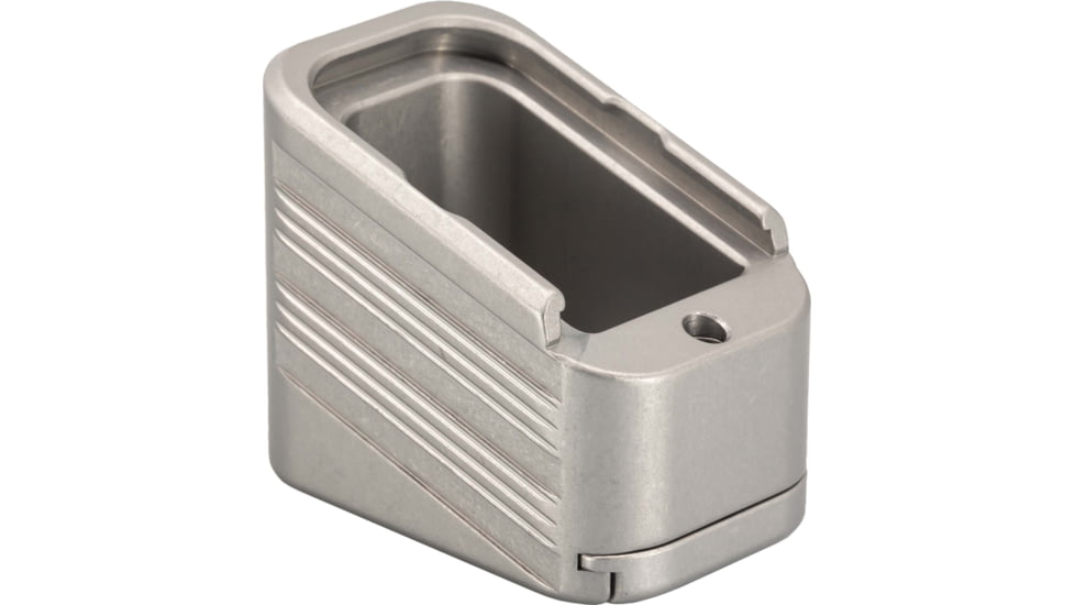 TRYBE Defense Magazine Extension Base Pad, Glock 17/17L/19X/22/34/45, 9mm/.40 S&amp;W, 4/5-Round, Aluminum, MAGEXTG174/5-AL-5RD