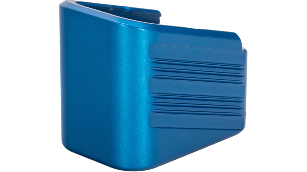 TRYBE Defense Magazine Extension Base Pad, Glock 17/17L/19X/22/34/45, 9mm/.40 S&amp;W, 4/5-Round, Blue, MAGEXTG174/5-BL-5RD