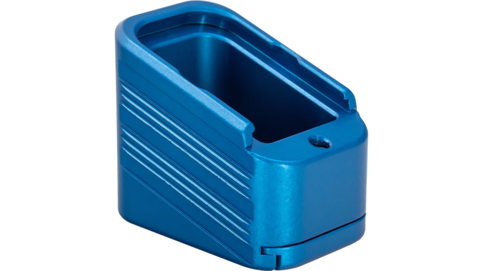 TRYBE Defense Magazine Extension Base Pad, Glock 17/17L/19X/22/34/45, 9mm/.40 S&amp;W, 4/5-Round, Blue, MAGEXTG174/5-BL-5RD