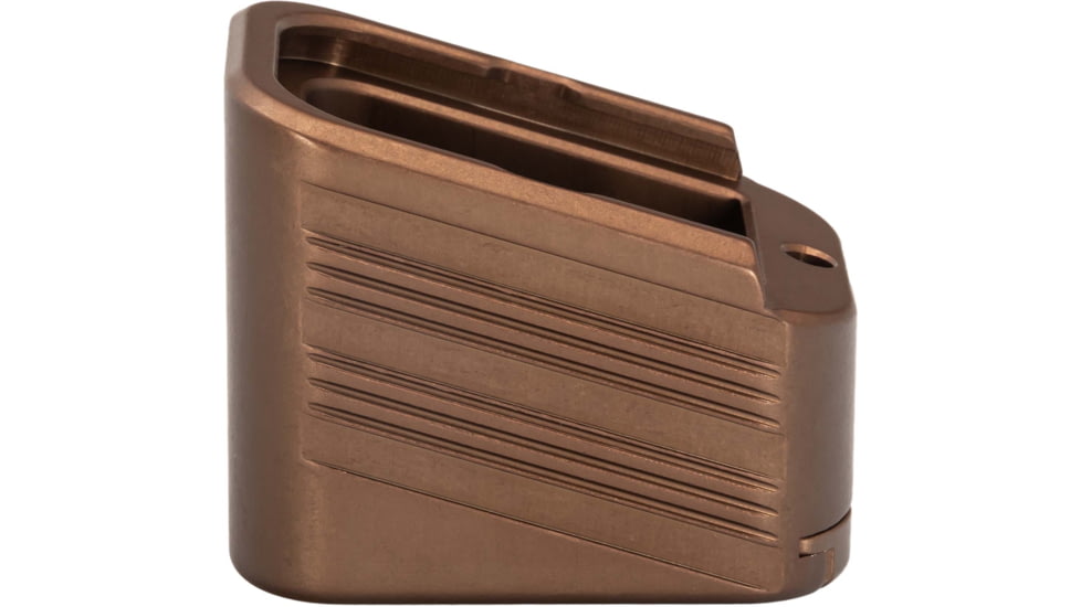 TRYBE Defense Magazine Extension Base Pad, Glock 17/17L/19X/22/34/45, 9mm/.40 S&amp;W, 4/5-Round, FDE, MAGEXTG174/5-FDE-5RD