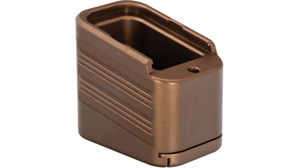 TRYBE Defense Magazine Extension Base Pad, Glock 19/23/26/27, 9mm/.40 S&amp;W, 4/5-Round, FDE, MAGEXTG194/5-FDE-5RD
