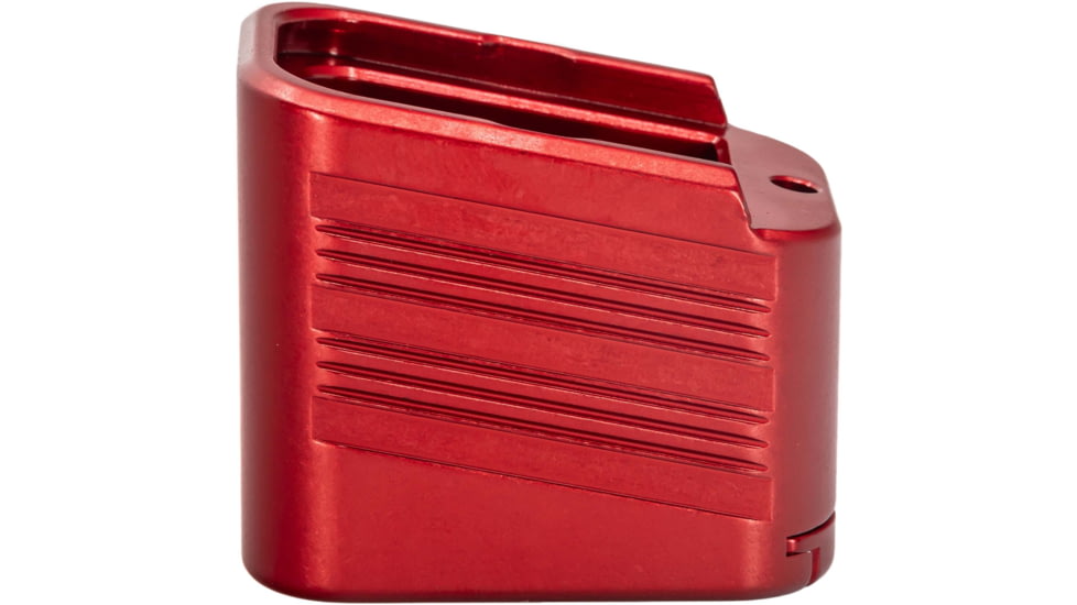 TRYBE Defense Magazine Extension Base Pad, Glock 19/23/26/27, 9mm/.40 S&amp;W, 4/5-Round, Red, MAGEXTG194/5-RD-5RD