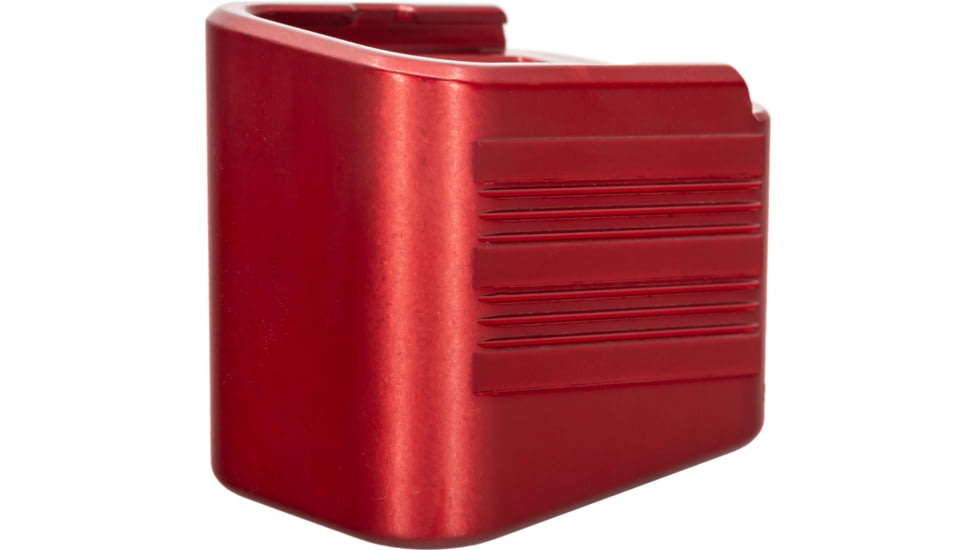 TRYBE Defense Magazine Extension Base Pad, Glock 19/23/26/27, 9mm/.40 S&amp;W, 4/5-Round, Red, MAGEXTG194/5-RD-5RD
