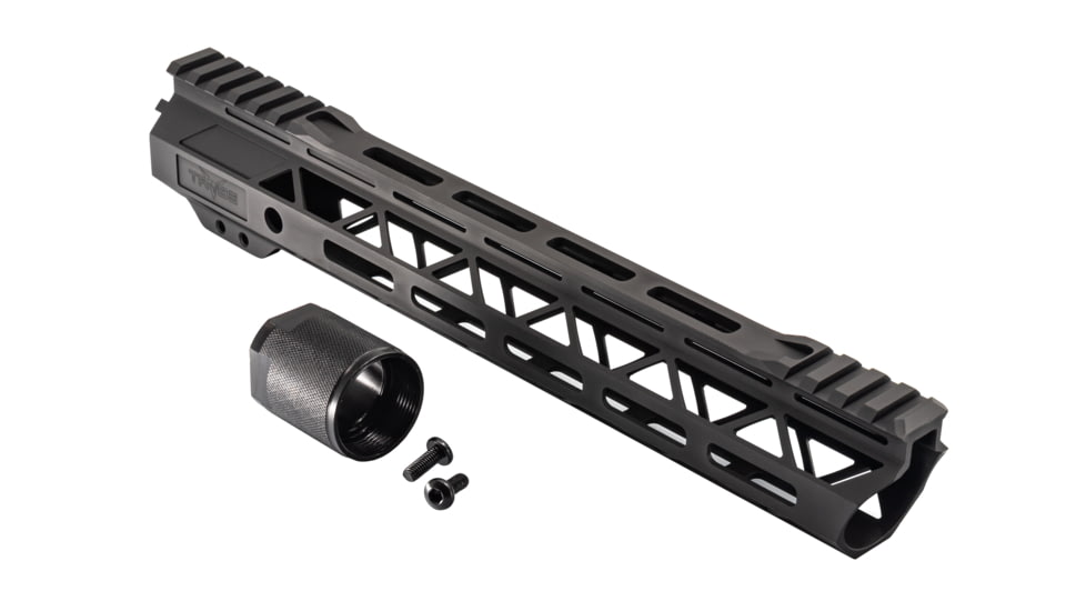 TRYBE Defense Magnite Go Fast Ultra Lightweight Handguard, Cut Top Rail, M-LOK, Black, 12in, MGHDG-V2-12CR-BL