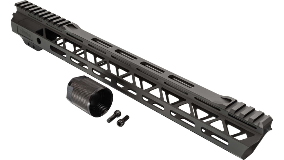 TRYBE Defense Magnite Go Fast Ultra Lightweight Handguard, Cut Top Rail, M-LOK, Black, 15in, MGHDG-V2-15CR-BL