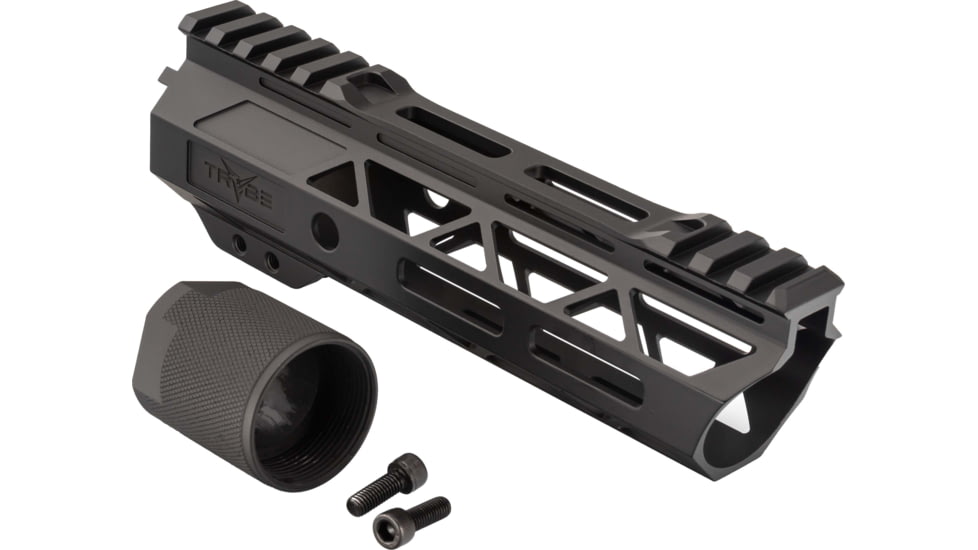 TRYBE Defense Magnite Go Fast Ultra Lightweight Handguard, Cut Top Rail, M-LOK, Black, 7in, MGHDG-V2-7CR-BL