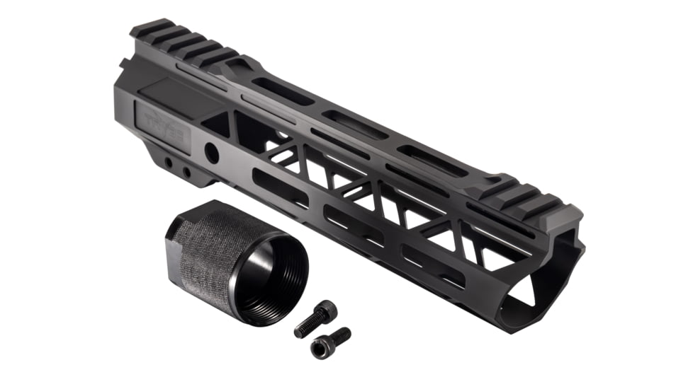TRYBE Defense Magnite Go Fast Ultra Lightweight Handguard, Cut Top Rail, M-LOK, Black, 9in, MGHDG-V2-9CR-BL