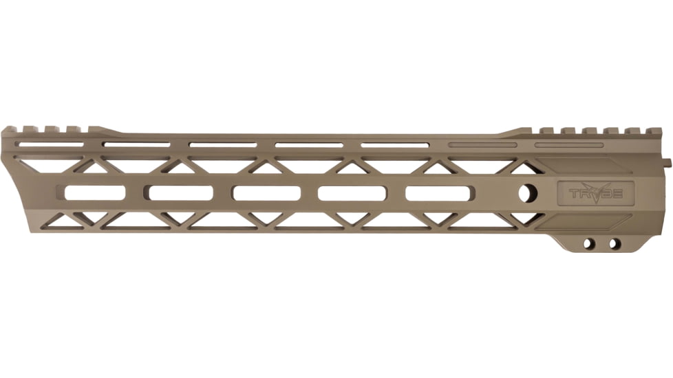TRYBE Defense Magnite Go Fast Ultra Lightweight Handguard, Cut Top Rail, M-LOK, FDE, 12in, MGHDG-V2-12CR-FDE