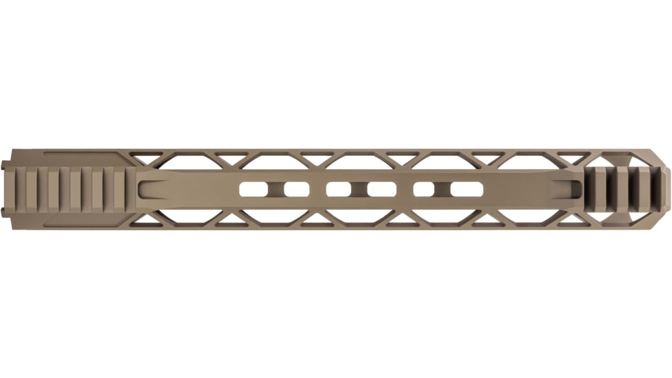 TRYBE Defense Magnite Go Fast Ultra Lightweight Handguard, Cut Top Rail, M-LOK, FDE, 12in, MGHDG-V2-12CR-FDE