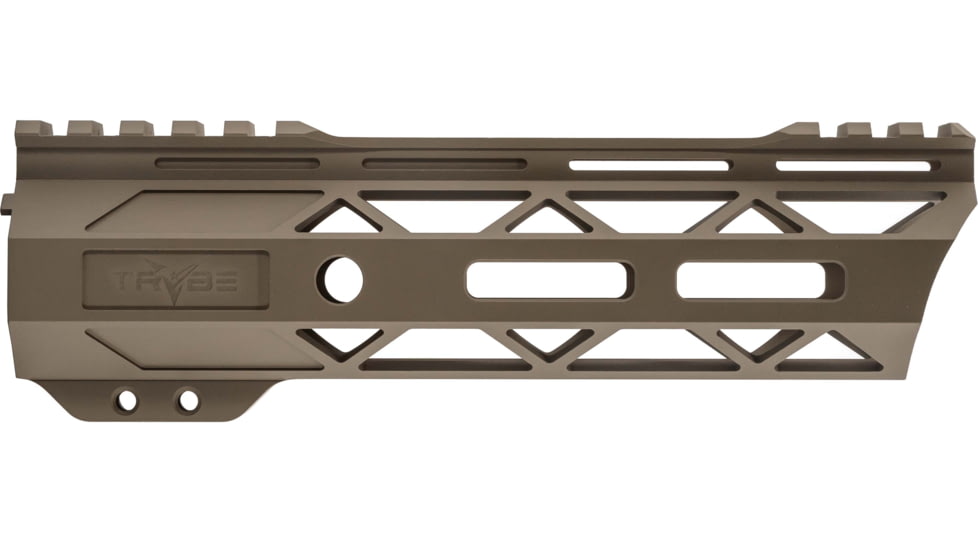 TRYBE Defense Magnite Go Fast Ultra Lightweight Handguard, Cut Top Rail, M-LOK, FDE, 7in, MGHDG-V2-7CR-FDE