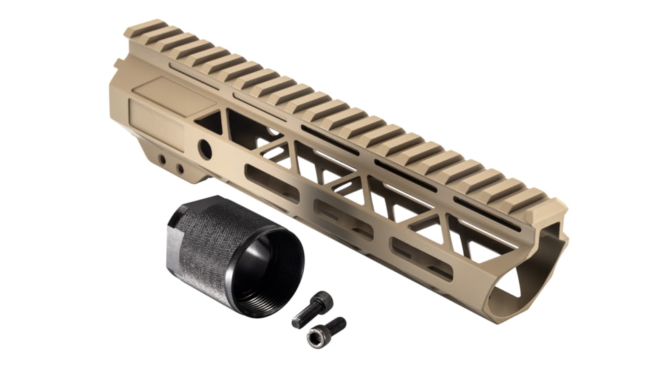 TRYBE Defense Magnite Go Fast Ultra Lightweight Handguard, Cut Top Rail, M-LOK, FDE, 9in, MGHDG-V2-9CR-FDE