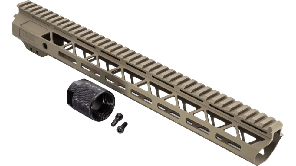 TRYBE Defense Magnite Go Fast Ultra Lightweight Handguard, Full Top Rail, M-LOK, FDE, 15in, MGHDG-V2-15FR-FDE