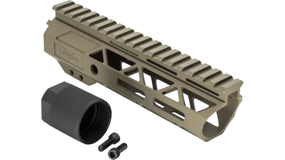 TRYBE Defense Magnite Go Fast Ultra Lightweight Handguard, Full Top Rail, M-LOK, FDE, 7in, MGHDG-V2-7FR-FDE