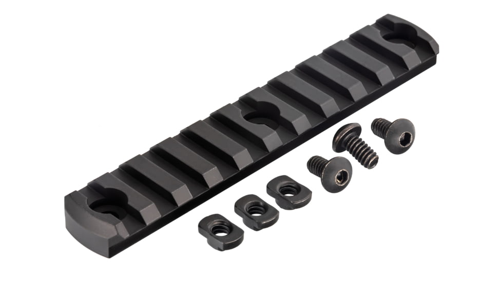 TRYBE Defense Magnite M-Lok Picatinny Rail Section, 11 Slots, Black, TRBDMGRAIL11-BL