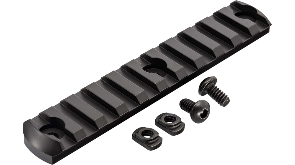 TRYBE Defense Magnite M-Lok Picatinny Rail Section with Lugs - 11 Slots, Black, TRBDMGRAIL11-V2-BL