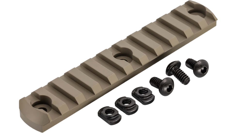 TRYBE Defense Magnite M-Lok Picatinny Rail Section with Lugs - 11 Slots, FDE, TRBDMGRAIL11-V2-FDE