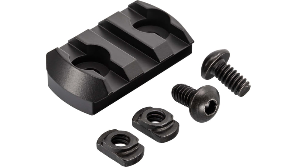TRYBE Defense Magnite M-Lok Picatinny Rail Section with Lugs - 3 Slots, Black, TRBDMGRAIL3-V2-BL