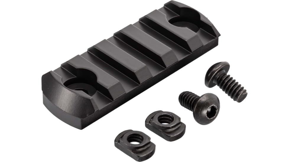 TRYBE Defense Magnite M-Lok Picatinny Rail Section with Lugs - 5 Slots, Black, TRBDMGRAIL5-V2-BL