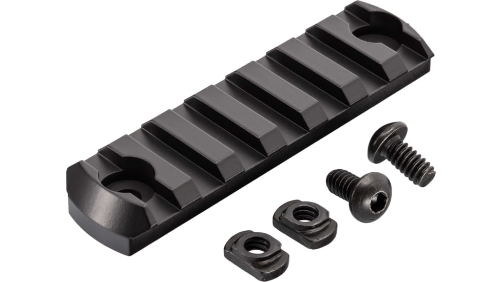 TRYBE Defense Magnite M-Lok Picatinny Rail Section with Lugs - 7 Slots, Black, TRBDMGRAIL7-V2-BL