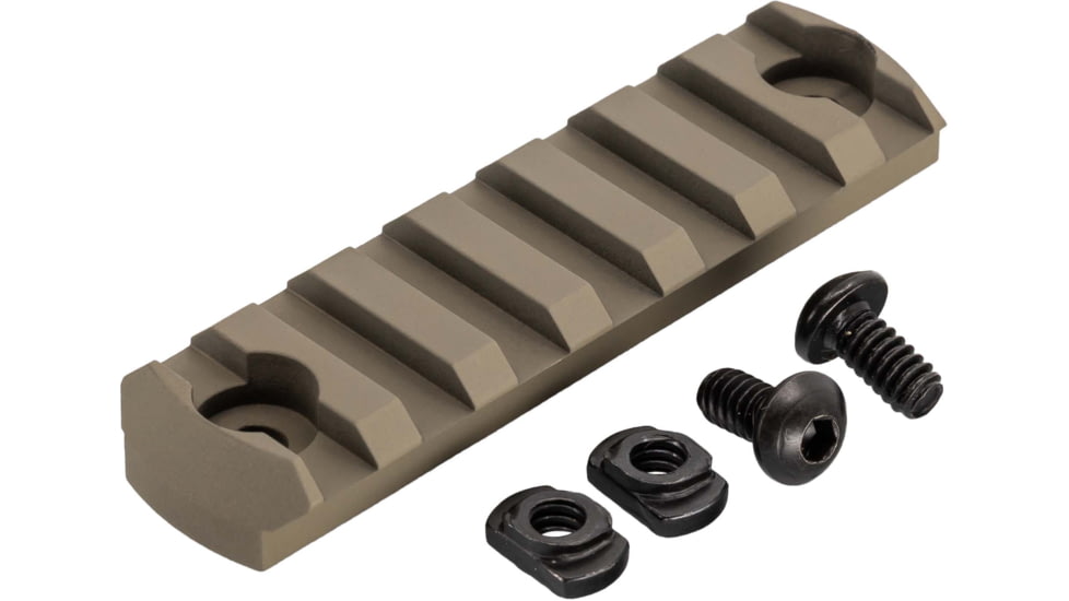 TRYBE Defense Magnite M-Lok Picatinny Rail Section with Lugs - 7 Slots, FDE, TRBDMGRAIL7-V2-FDE