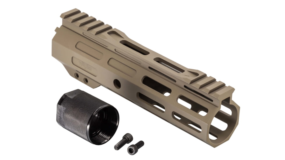 TRYBE Defense Magnite Ultra Function Lightweight Handguard, Cut Top Rail, M-LOK, FDE, 7in, MGHDG-V1-7CR-FDE