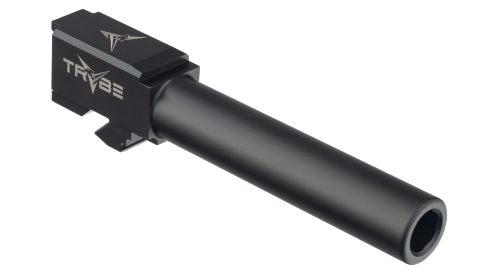 TRYBE Defense Match Grade Non Threaded Pistol Barrel, 9mm Luger, Glock 19/Glock 19X, Nitride Black, PBG19-BN