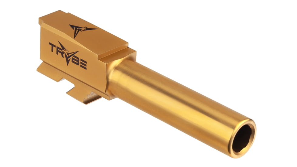TRYBE Defense Match Grade Non Threaded Pistol Barrel, Glock 43/43X, Gold TIN, PBG43-TIN