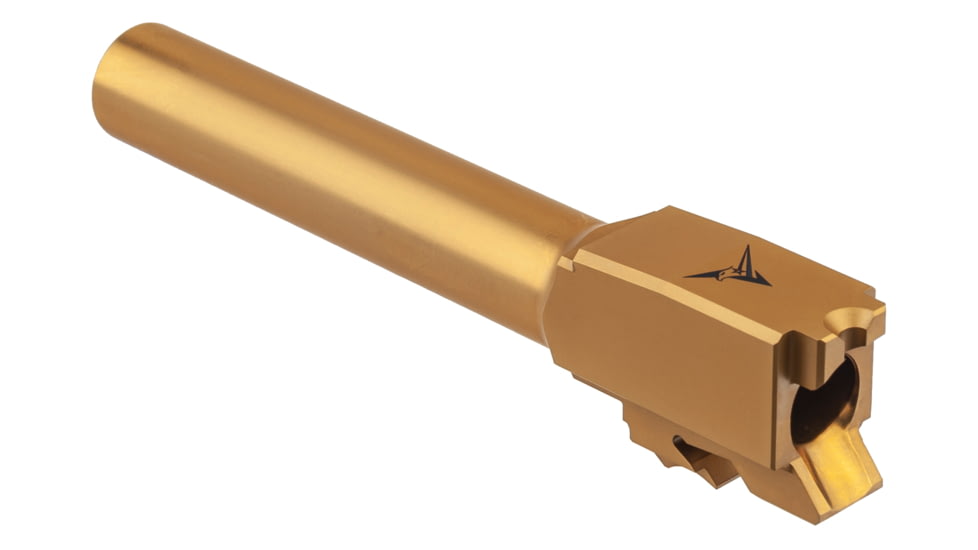 TRYBE Defense Match Grade Non Threaded Pistol Barrel, S&amp;W M&amp;P 9mm 4.25in 2.0, Gold TIN, PBSWMP425-TIN