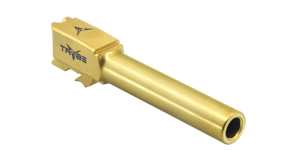 TRYBE Defense Match Grade Non Threaded Pistol Barrel, S&amp;W M&amp;P 9mm 4in 2.0, Gold TIN, PBSWMP4-TIN