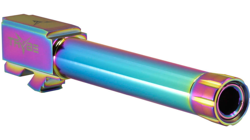 TRYBE Defense Match Grade Threaded Pistol Barrel, Glock 19/19x, 9mm Luger, 1/2x28, Chameleon, TPBG19-CML