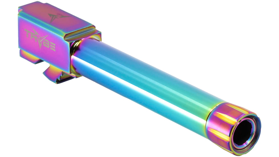 TRYBE Defense Match Grade Threaded Pistol Barrel, Glock 19/19x, 9mm Luger, 1/2x28, Chameleon, TPBG19-CML