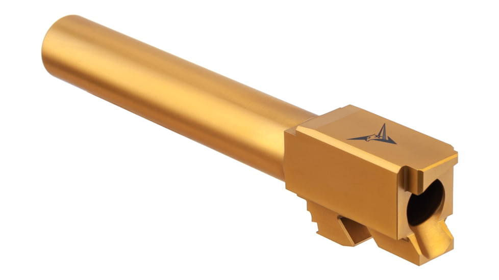 TRYBE Defense Non Threaded Conversion Pistol Barrel for Glock 22/31, 9mm, 416R Stainless Steel, Gold TIN, PBCONVG22-31-TIN