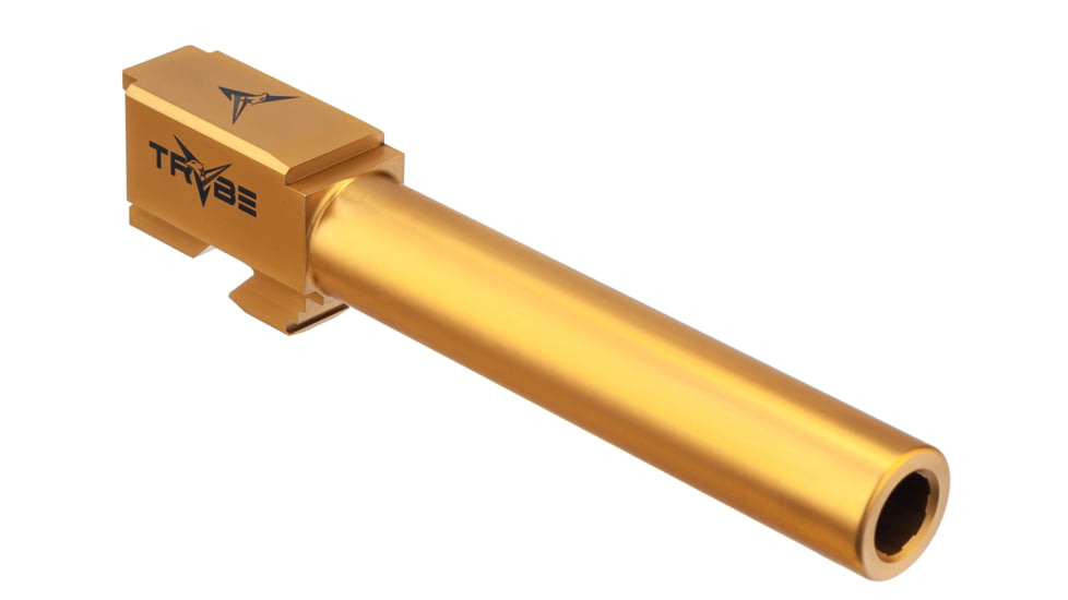 TRYBE Defense Non Threaded Conversion Pistol Barrel for Glock 22/31, 9mm, 416R Stainless Steel, Gold TIN, PBCONVG22-31-TIN