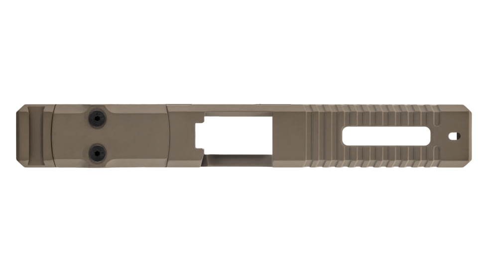 TRYBE Defense Pistol Slide, Glock 17, Gen 4, Venom Cut, Version 1, FDE Cerakote, SLDG17G4VNM-FDE