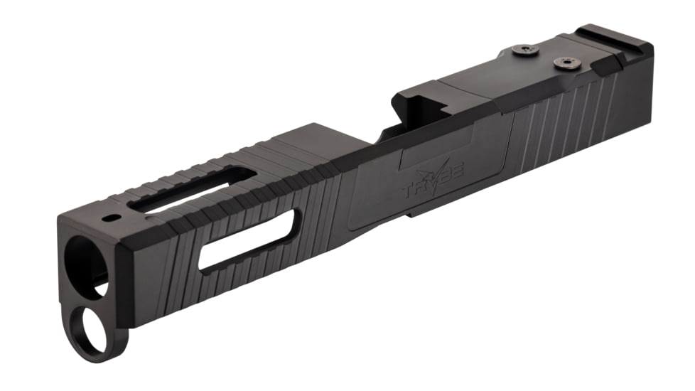 TRYBE Defense Pistol Slide, Glock 17, Gen 5, DeltaPoint Pro Cut, Version 1, Black Cerakote SLDG17G5DP-BN