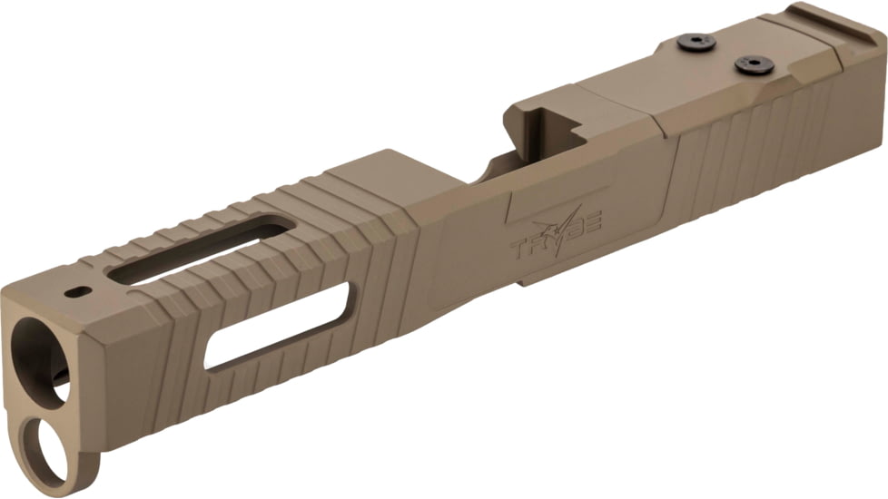 TRYBE Defense Pistol Slide, Glock 17, Gen 5, Venom Cut, Version 1, FDE Cerakote, SLDG17G5VNM-FDE
