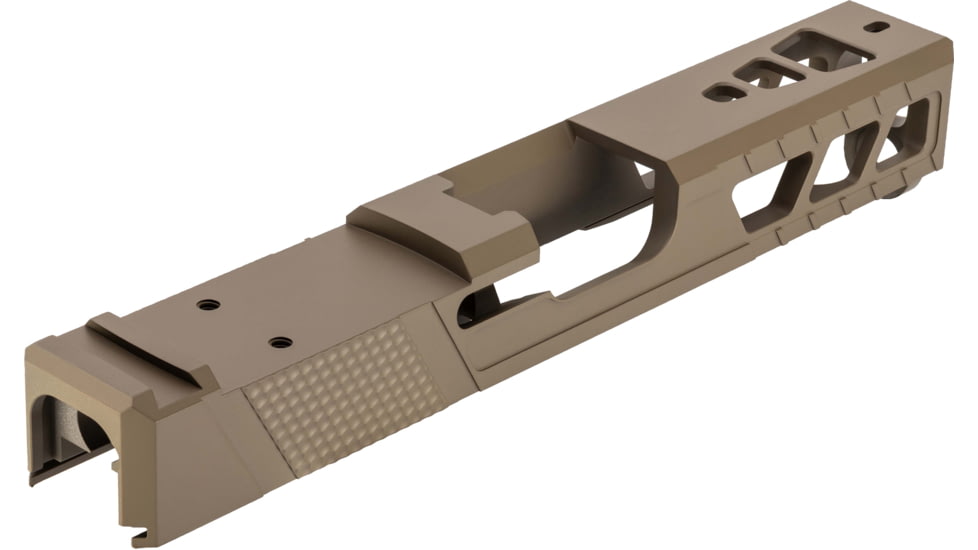 TRYBE Defense Pistol Slide, Glock 19, Gen 3, DeltaPoint Pro Cut, Version 2, FDE Cerakote, No Base Plate Included, SLDG19G3DPV2-FDE