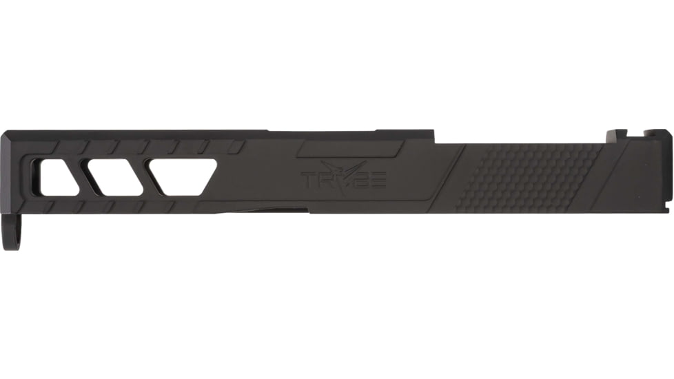 TRYBE Defense Pistol Slide, Glock 19, Gen 3, Viper Cut, Version 2, Black Cerakote, No Base Plate Included, SLDG19G3VPRV2-BN