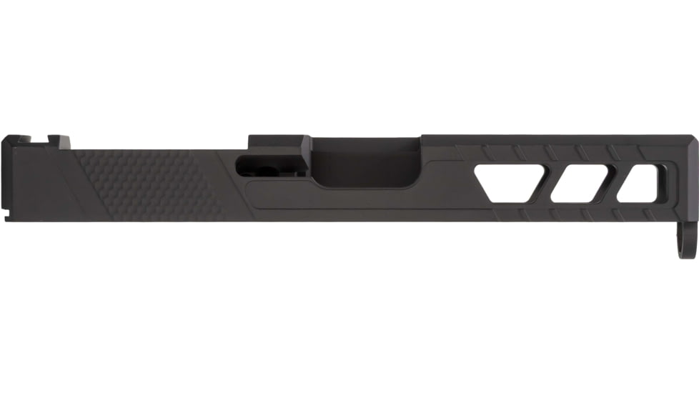 TRYBE Defense Pistol Slide, Glock 19, Gen 3, Viper Cut, Version 2, Black Cerakote, No Base Plate Included, SLDG19G3VPRV2-BN