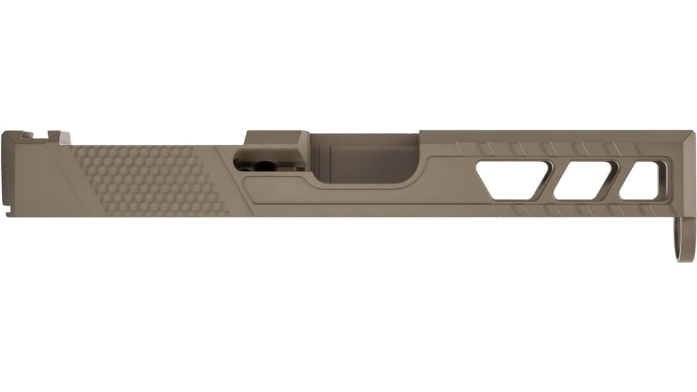 TRYBE Defense Pistol Slide, Glock 19, Gen 4, DeltaPoint Pro Cut, Version 2, FDE Cerakote, No Base Plate Included, SLDG19G4DPV2-FDE