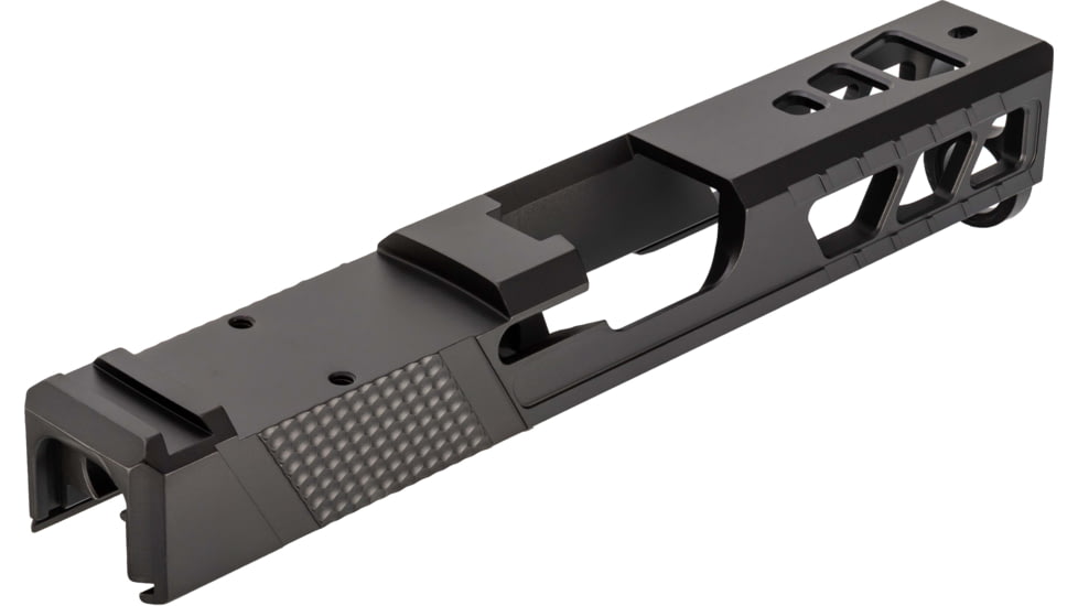 TRYBE Defense Pistol Slide, Glock 19, Gen 4, RMR Cut, Version 2, Black Cerakote, No Base Plate Included, SLDG19G4RMRV2-BN