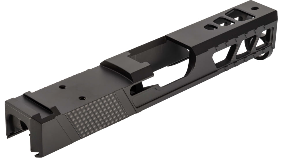 TRYBE Defense Pistol Slide, Glock 19, Gen 4, Venom Cut, Version 2, Black Cerakote, No Base Plate Included, SLDG19G4VNMV2-BN