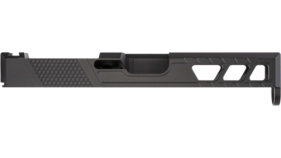 TRYBE Defense Pistol Slide, Glock 19, Gen 4, Venom Cut, Version 2, Black Cerakote, No Base Plate Included, SLDG19G4VNMV2-BN