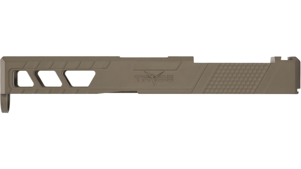 TRYBE Defense Pistol Slide, Glock 19, Gen 4, Viper Cut, Version 2, FDE Cerakote, No Base Plate Included, SLDG19G4VPRV2-FDE
