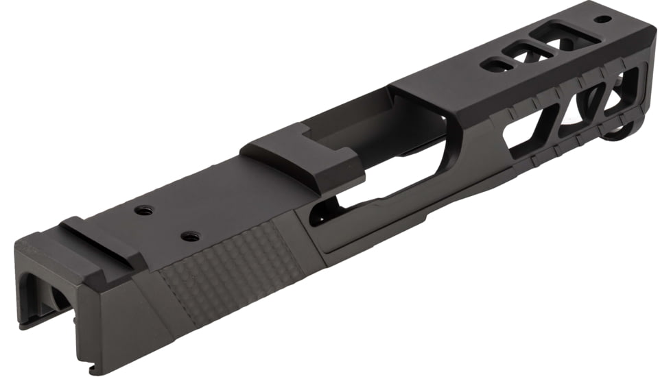 TRYBE Defense Pistol Slide, Glock 19, Gen 5, DeltaPoint Pro Cut, Version 2, Black Cerakote, No Base Plate Included, SLDG19G5DPV2-BN