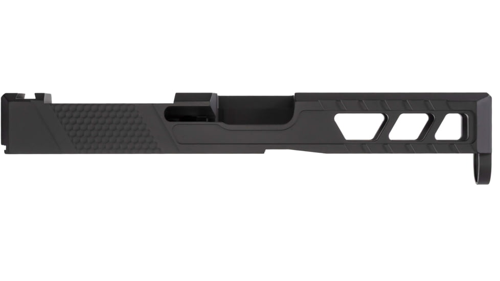 TRYBE Defense Pistol Slide, Glock 19, Gen 5, DeltaPoint Pro Cut, Version 2, Black Cerakote, No Base Plate Included, SLDG19G5DPV2-BN