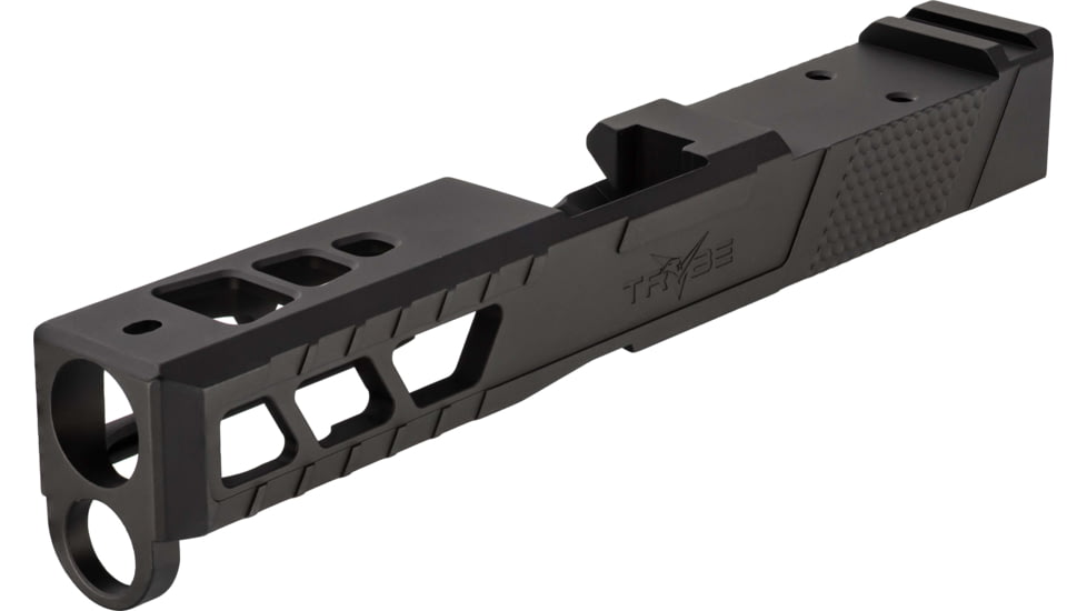 TRYBE Defense Pistol Slide, Glock 19, Gen 5, DeltaPoint Pro Cut, Version 2, Black Cerakote, No Base Plate Included, SLDG19G5DPV2-BN