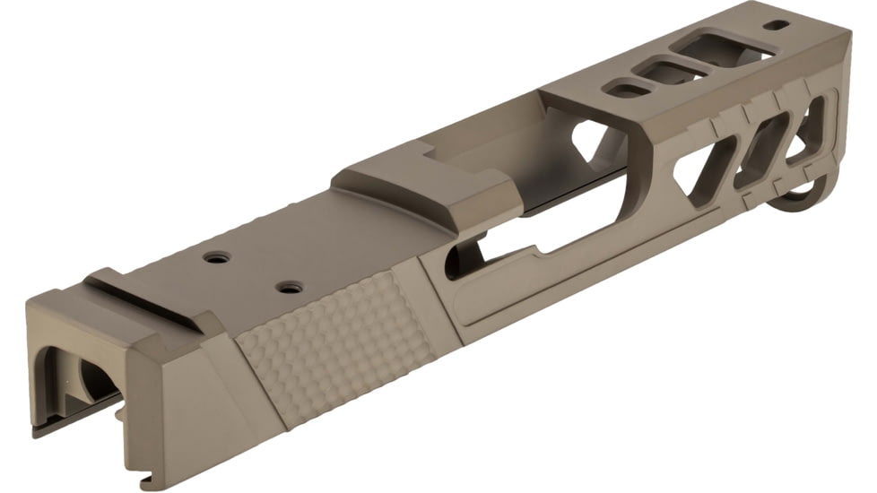 TRYBE Defense Pistol Slide, Glock 26, Gen 3/4, Venom Cut, Version 2, FDE Cerakote, No Base Plate Included, SLDG26G34VNMV2-FDE